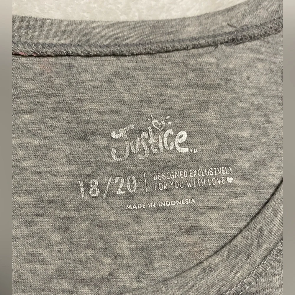 JUSTICE GIRLS UNICORN T SHIRT SIZE 18/20 Long Sleeve